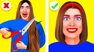 LONG HAIR VS SHORT HAIR PROBLEMS | Funny Awkward Situations by Ideas 4 Fun