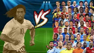 Ronaldinho VS 200 Player Football (Ronaldo-Messi-Mbappe -Maradona-Neymar-Haaland-Benzema-Vini-Pele)