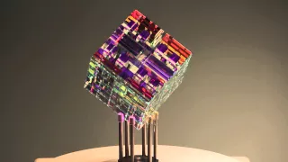 Chroma Cube  | Glass Sculpture by Jack Storms