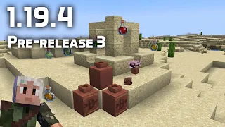 News in Minecraft 1.19.4 Pre-release 3: New Potion Colors! Wob-fix?!