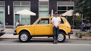 Nick drives the coolest Lada Niva in Brooklyn