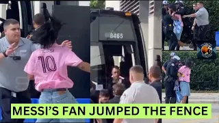 Messi’s fans in Dallas went crazy, jumped the fence to get closer to him