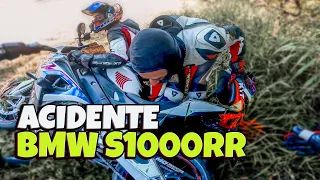 ACIDENTE BMW S1000RR CAIU NA CURVA BEM NA MINHA FRENTE