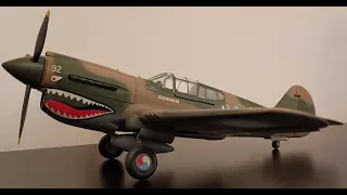 1967 Built Revell 1/32 Curtiss P-40E “Flying Tiger"