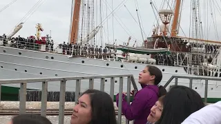 Llegada B.E.Esmeralda a Valparaíso. Enero 2020.