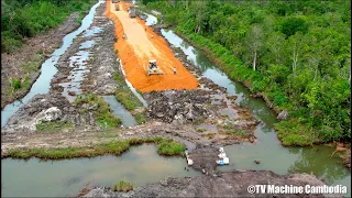 Wonderfull Processing Connecting New Road 97% Complete Dozer Operator Skills Making Foundation Road