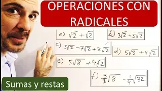 OPERACIONES CON RADICALES. SUMAS Y RESTAS