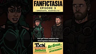 Hela and Thor's Unusual Suspects - TOON SANDWICH #shorts #fanfictasia #supershowdownbowl #marvel