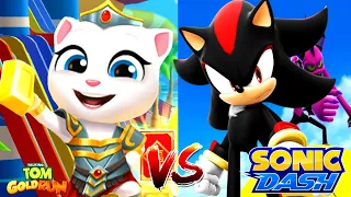 Talking Tom Gold Run VS Sonic Dash: Валькирия Анжела VS Шэдоу