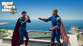 Superman vs Homelander - Epic Fight ( GTA V Mods )