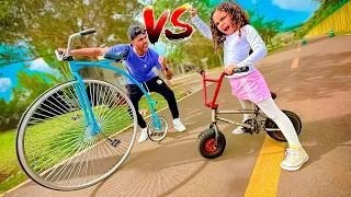 MINI BIKE VS BIKE GIGANTE * CORRIDA *