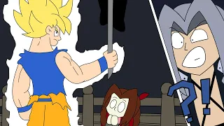 Goku stops Sephiroth