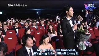 [Engsub] 20140527 - Kim Soo Hyun and MCs Talk - 50th Baeksang Award