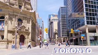 Downtown TORONTO City Walks on Front Street from Toronto Union Station to St. Lawrence Market 4K