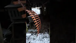 Schnee bedeckte Hütte