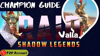 [F2P] | Valla Raid Shadow Legends Champion Guide | Amazon Prime Free 2 Play Champion | Shield Buff