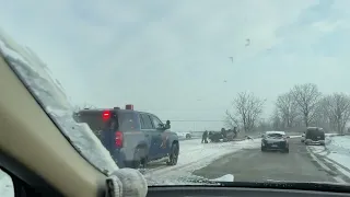 Bad accident aftermath. Monroe, Michigan