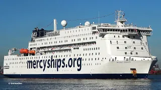 GLOBAL MERCY | the maiden call of world's brand new largest civilian hospital ship in Rotterdam | 4K