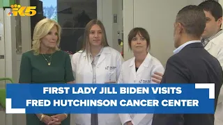 First Lady Jill Biden visits Fred Hutchinson Cancer Center in Seattle