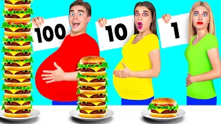 100 CAPAS DE ALIMENTOS DESAFÍO #6 por BooBoom Challenge