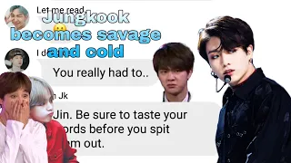 BTS Texts - Jungkook becomes savage and cold