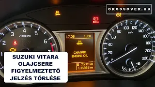 Suzuki Vitara (SX4 S-Cross) olajcsere figyelmeztető jelzés törlése