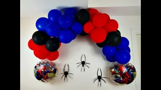 Decoración con globos spiderman🎈Decoration Balloons spiderman