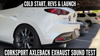 Corksport Axleback Exhaust For 2019+ Mazda 3/CX-30 Sound Test | Cold Start, Revs & Launch