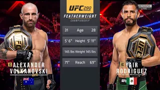 ALEXANDER VOLKANOVSKI VS YAIR RODRIGUEZ FULL FIGHT UFC 290
