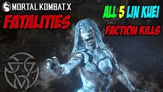 Mortal Kombat X All 5 Lin Kuei Faction Kill Fatalities