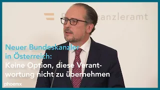 Statement Alexander Schallenberg (neuer Bundeskanzler) nach seiner Vereidigung