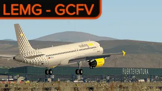 BRAND NEW FUERTEVENTURA SCENERY! | Malaga (LEMG) - Fuerteventura (GCFV) | Vueling A320