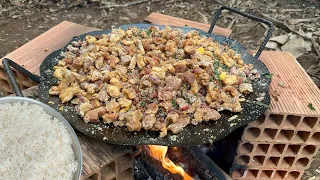 FESTA NA ROÇA, ALMOÇO EM MEIO A NATUREZA (TROPEIRO NO FOGÃO A LENHA)