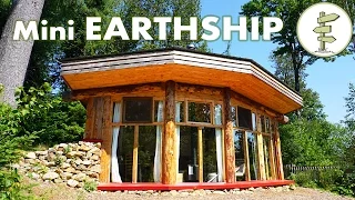 Incredible Mini Earthship Style Cabin - Tiny Off Grid House with Solar Power