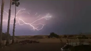 Monsoon lightning storm in Mohave Valley, Arizona