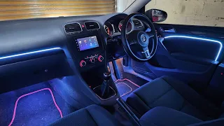 Installing Ambient Lighting LED Bead Kit | VW Golf MK6 Mods | RGB LED Car Interior Lights