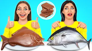 Desafío De Comida Real vs. De Comida Chocolate #7 por Multi DO Fun Challenge