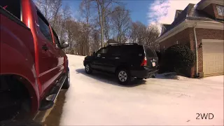 4WD vs 2WD in the snow with Toyota 4Runner