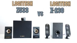 Logitech z533 vs Logitech X-230 Review and Sound test (4k)