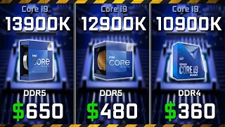 Core i9-13900K vs i9-12900K vs i9-10900K Render & Gaming Benchmarks