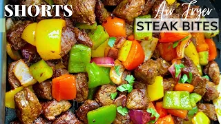 Finger-licking Good Steak Bites in Air Fryer | Easy Steak Tips | KETO Air Fryer Meal