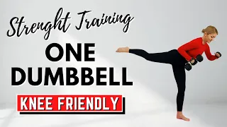 🔥25 Min One Dumbbell Full Body Workout🔥LOW IMPACT🔥KNEE FRIENDLY🔥NO SQUATS🔥NO LUNGES🔥NO REPEAT🔥