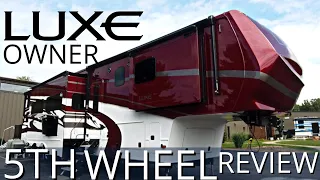 Luxe 5th Wheel Toy Hauler Owner Review & Tour!