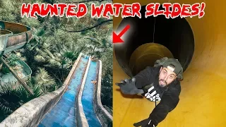 HAUNTED WATER PARK 24 HOUR OVERNIGHT CHALLENGE! * A GHOST LIVES INSIDE * | MOE SARGI