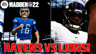 MADDEN NFL 22 | BALTIMORE RAVENS FRANCHISE- DETROIT LIONS VS RAVENS 2021-2022 SEASON WEEK 3!