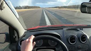 Accelerating on Abandoned Airfield Ford fiesta ST150 POV