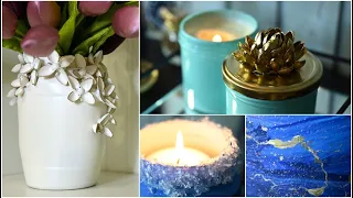 5 AMAZING DIY IDEAS FOR RECYCLING  GLASS JARS /EASY AND BEAUTIFUL