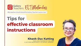 Tips for effective classroom instructions | TEFL webinar | ELT Masterclass