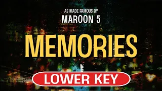 Memories (Karaoke Lower Key) - Maroon 5