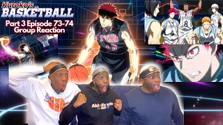 KAGAMI ENTERS THE TRUE ZONE!! SEIRIN VS RAKUZAN! KUROKO NO BASKET Season 3 Episode 73-74 | REACTION